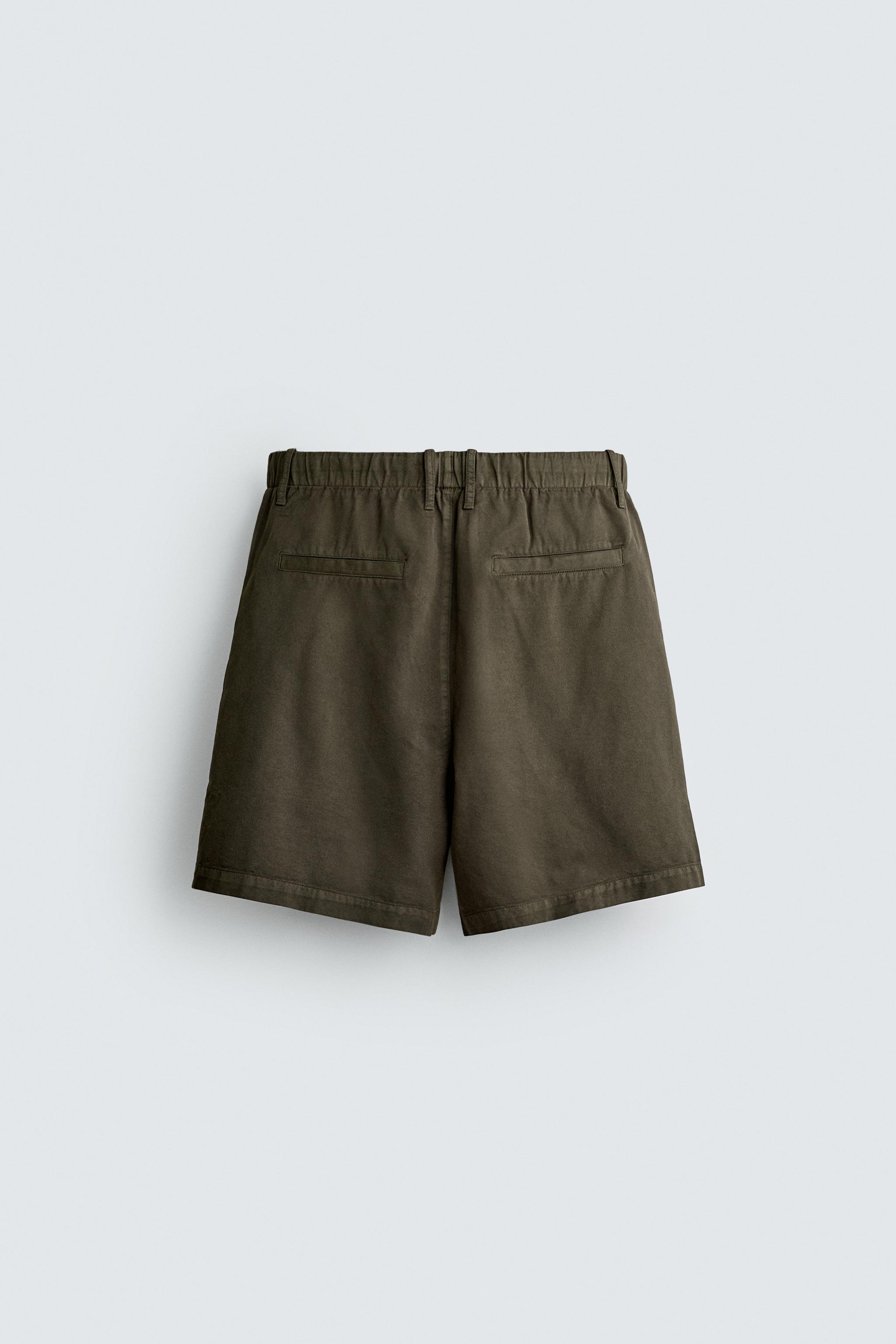 COTTON-LYOCELL REGULAR FIT SHORTS